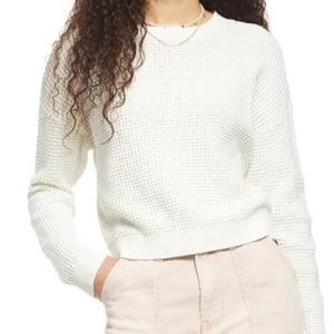 ❤️ BP. Thermal Knit Crop Sweater Ivory